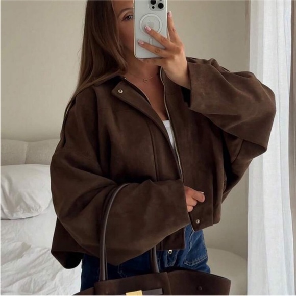 Amazon Jackets & Blazers - Brown Suede Jacket